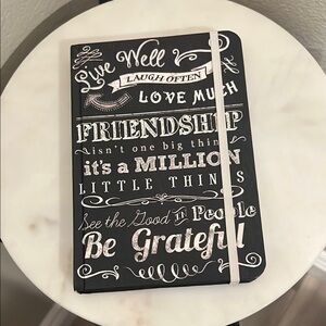 Inspirational Black and White Notebook